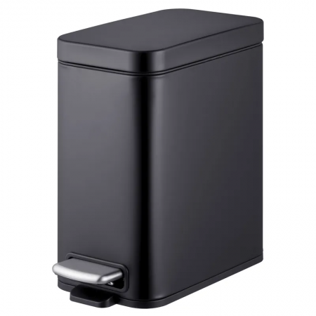 Ведро для мусора Quadro-TC-0105/плавное закрытие/прямоугольное/Black/5л (MI7061)
